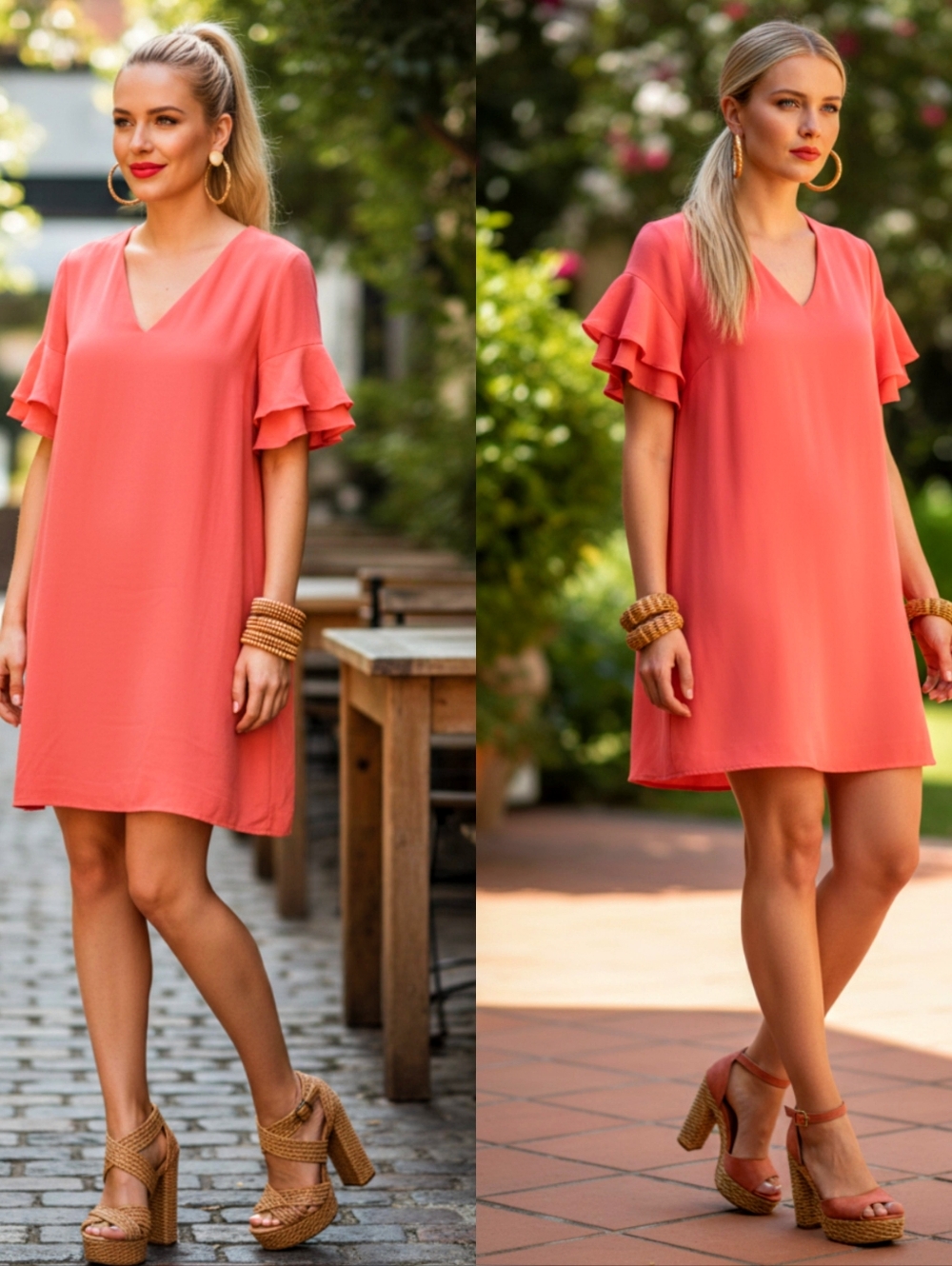Ann Taylor Coral Petite Shift Dress